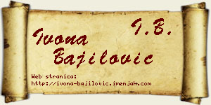 Ivona Bajilović vizit kartica